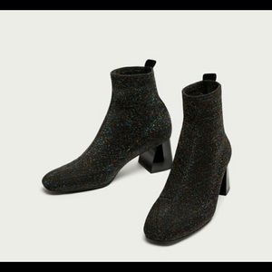 zara sequin boots